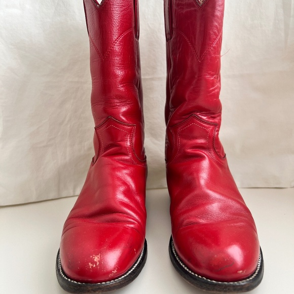 Justin Roper red boots size 51/2S01/650